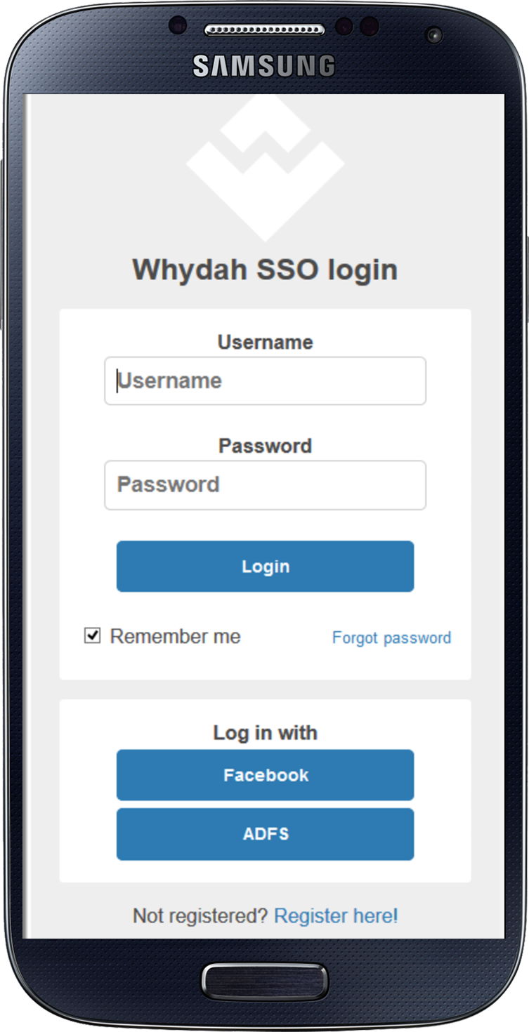 User administration interface